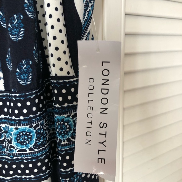 NWT London Style Collection Dress Boho Maxi Size 8 - Picture 3 of 7